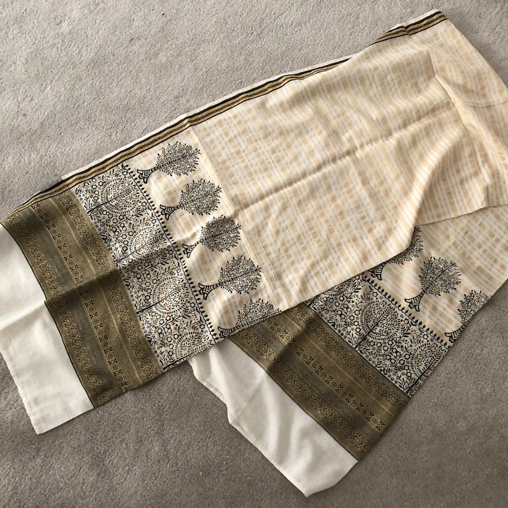 GENERATION PAKISTAN dupatta jacquard soft lawn cotton shawl scarf new